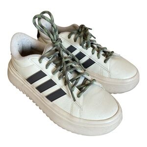 Adidas Grand Court Platform Sneakers Ivory/Grey